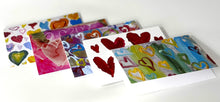 Load image into Gallery viewer, Hearts Fold-Over Notecards