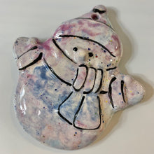 Load image into Gallery viewer, Flat Snowman with Detail Ornament