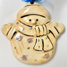 Load image into Gallery viewer, Flat Snowman with Detail Ornament