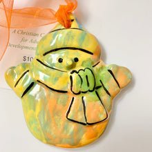 Load image into Gallery viewer, Flat Snowman with Detail Ornament