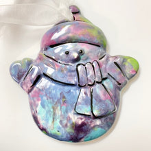 Load image into Gallery viewer, Flat Snowman with Detail Ornament