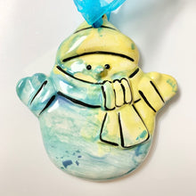 Load image into Gallery viewer, Flat Snowman with Detail Ornament