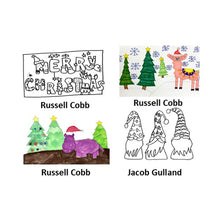 Load image into Gallery viewer, Variety of Christmas Placemats Pad | Juvenile | by Russell Cobb and Jacob Gulland