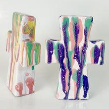 Load image into Gallery viewer, Standing Leaning Cross 4.75"