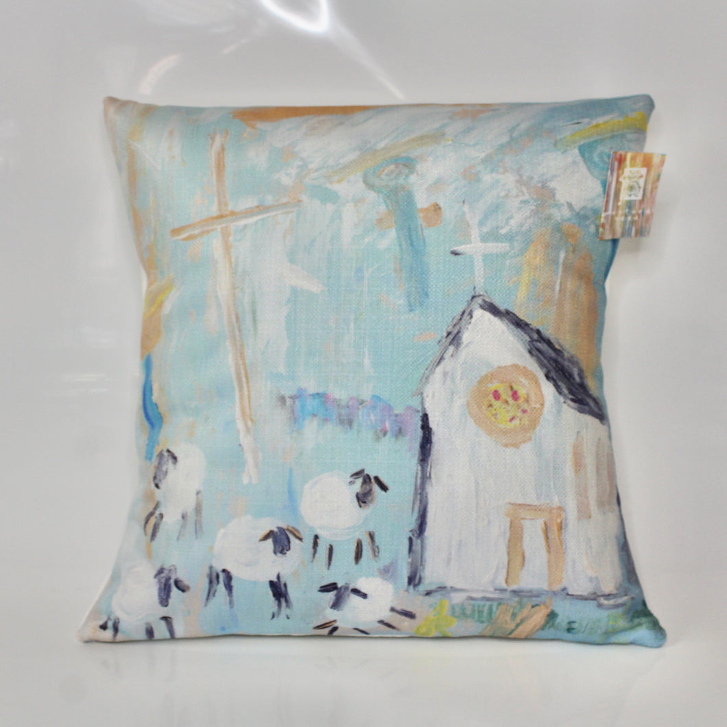 Angel Choir Throw Pillow | by Michele Trebotich