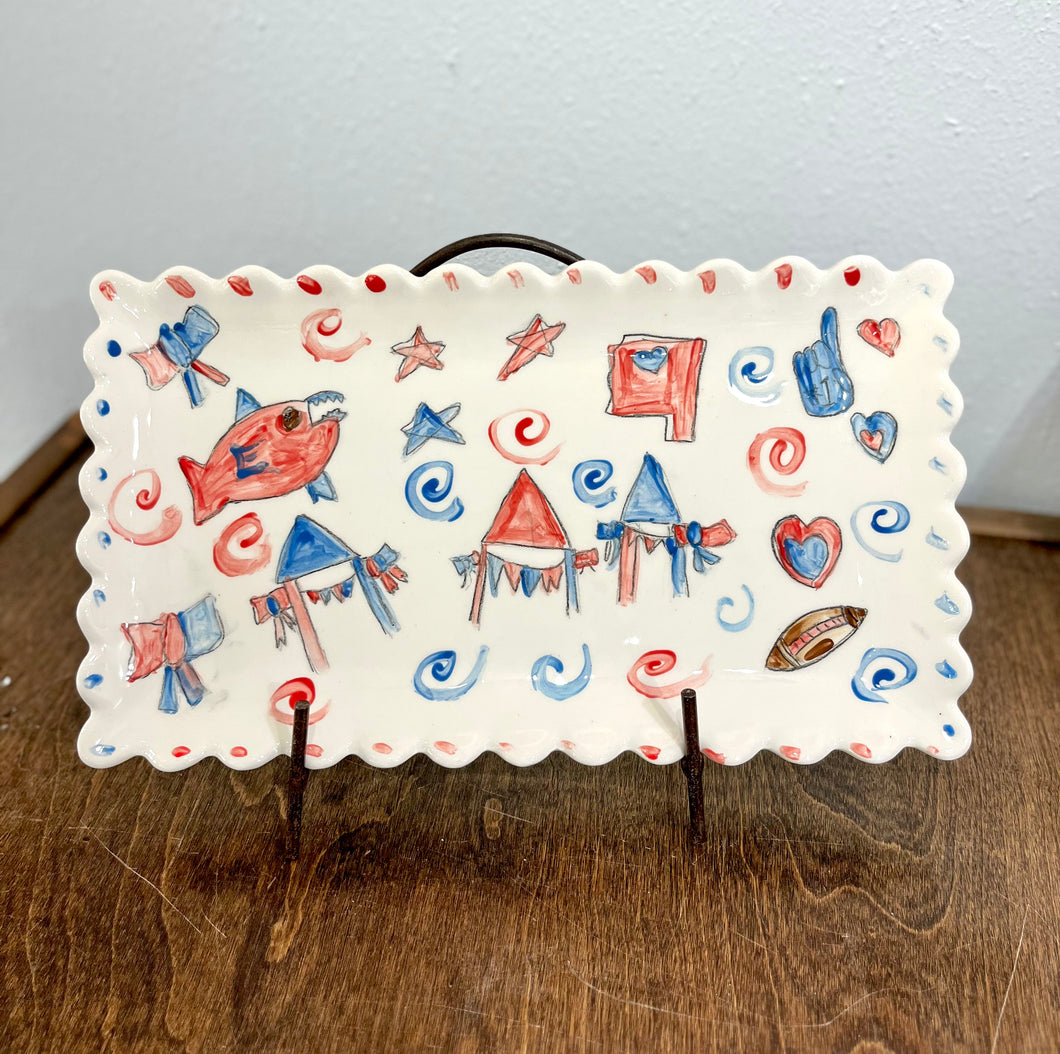 Prayer Breakfast Raffle- Ole Miss inspired Whimsy Ware Platter