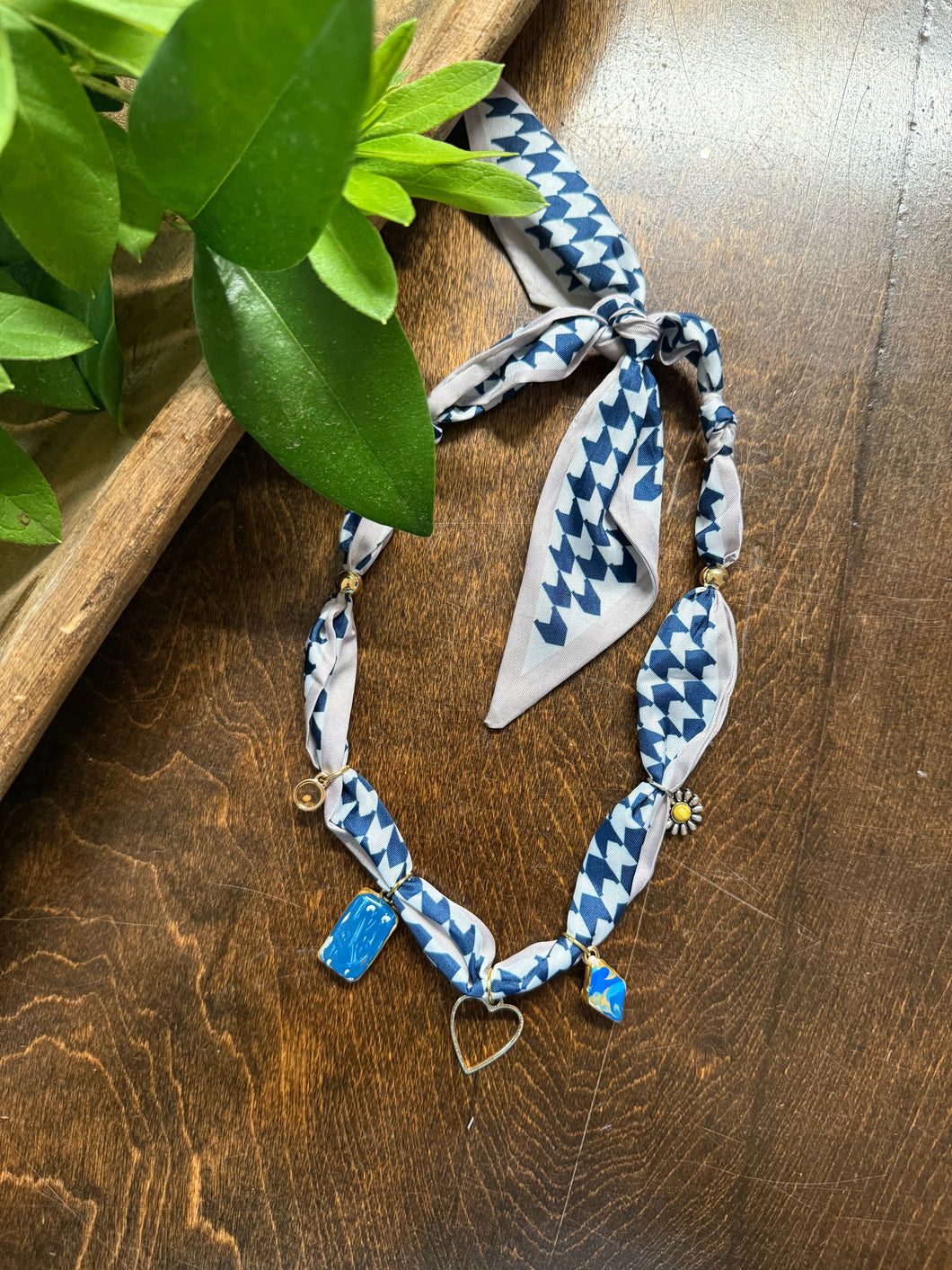 Tribal Charm Bandana Necklace