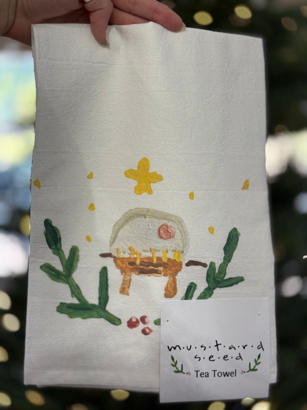 Born this Night Tea Towel | JANET NOEL