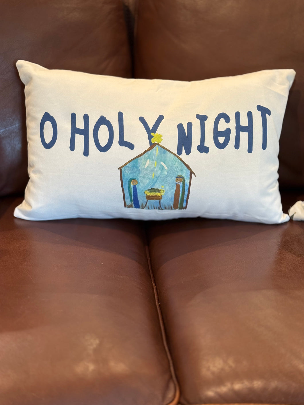 Little Town of Bethlehem Lumbar Throw Pillow Cover | GABRIELLE CHAMBERS