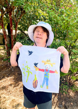 Load image into Gallery viewer, Silly Scarecrow Tea Towel | Artwork by John Carl McKellar
