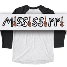 Load image into Gallery viewer, Mississippi Blues Raglan l Adult Baseball Tee
