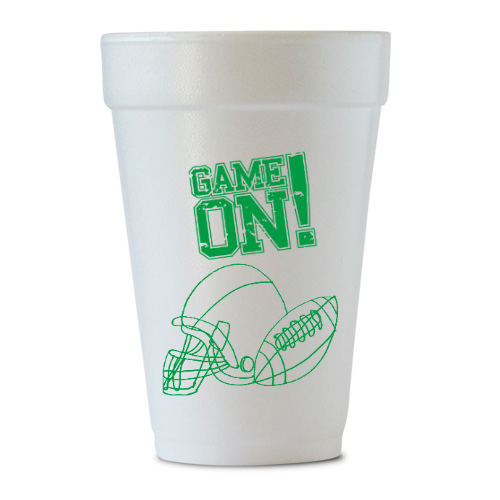 Game On! Styrofoam Cups (Sleeve of 10) by Russell Cobb