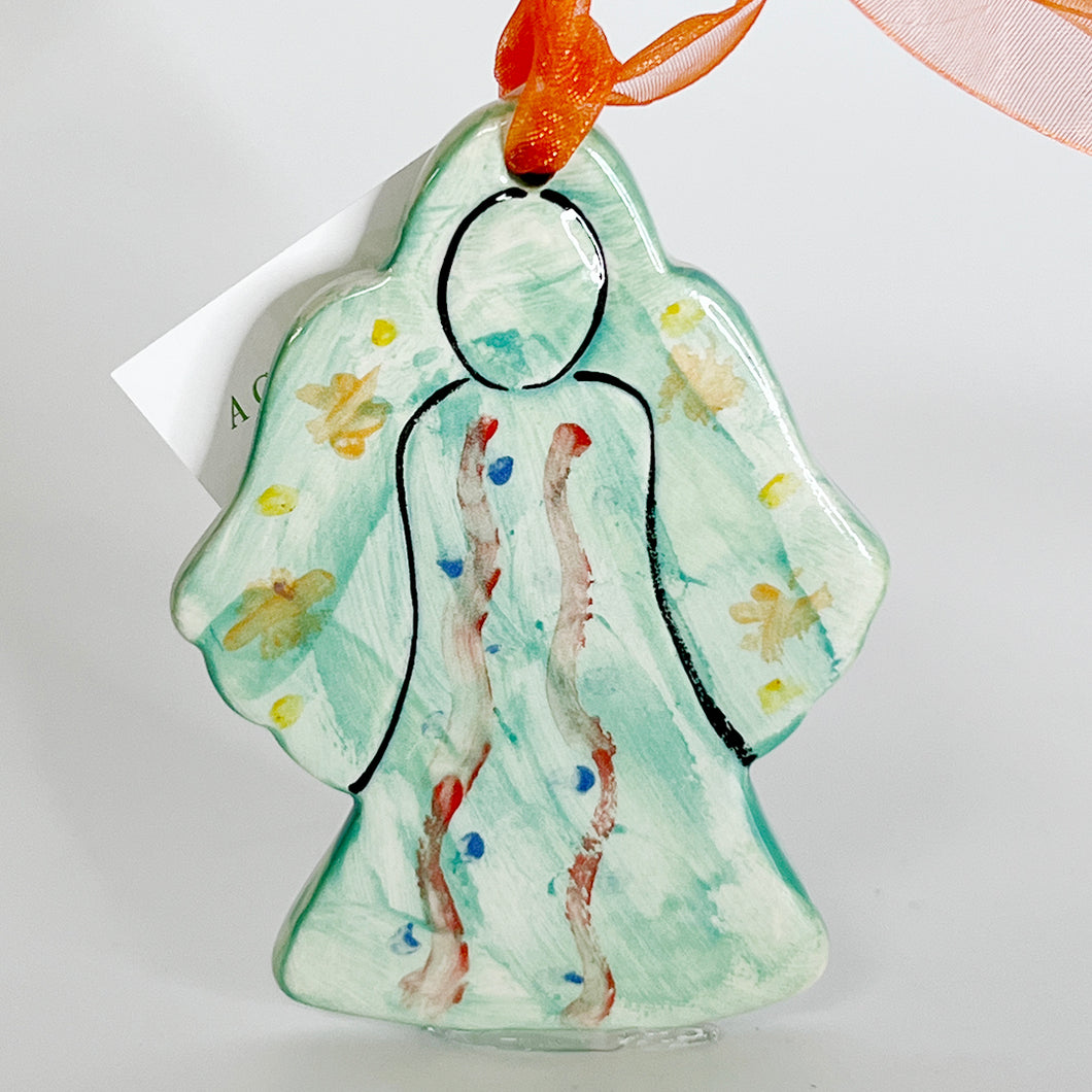 Flat Angel Ornament with Details