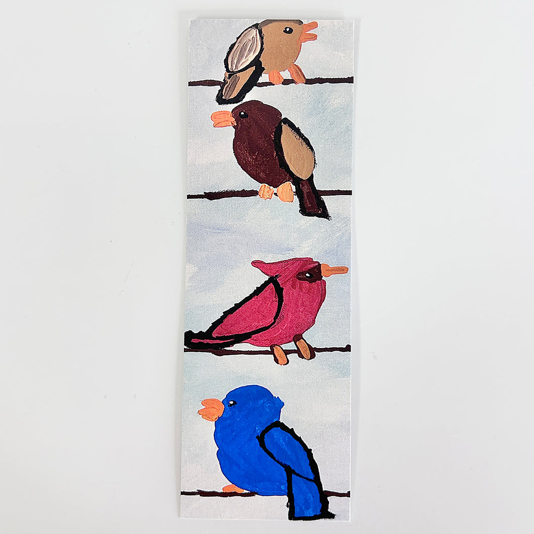 Birds On A Line Bookmark | By Russell Cobb
