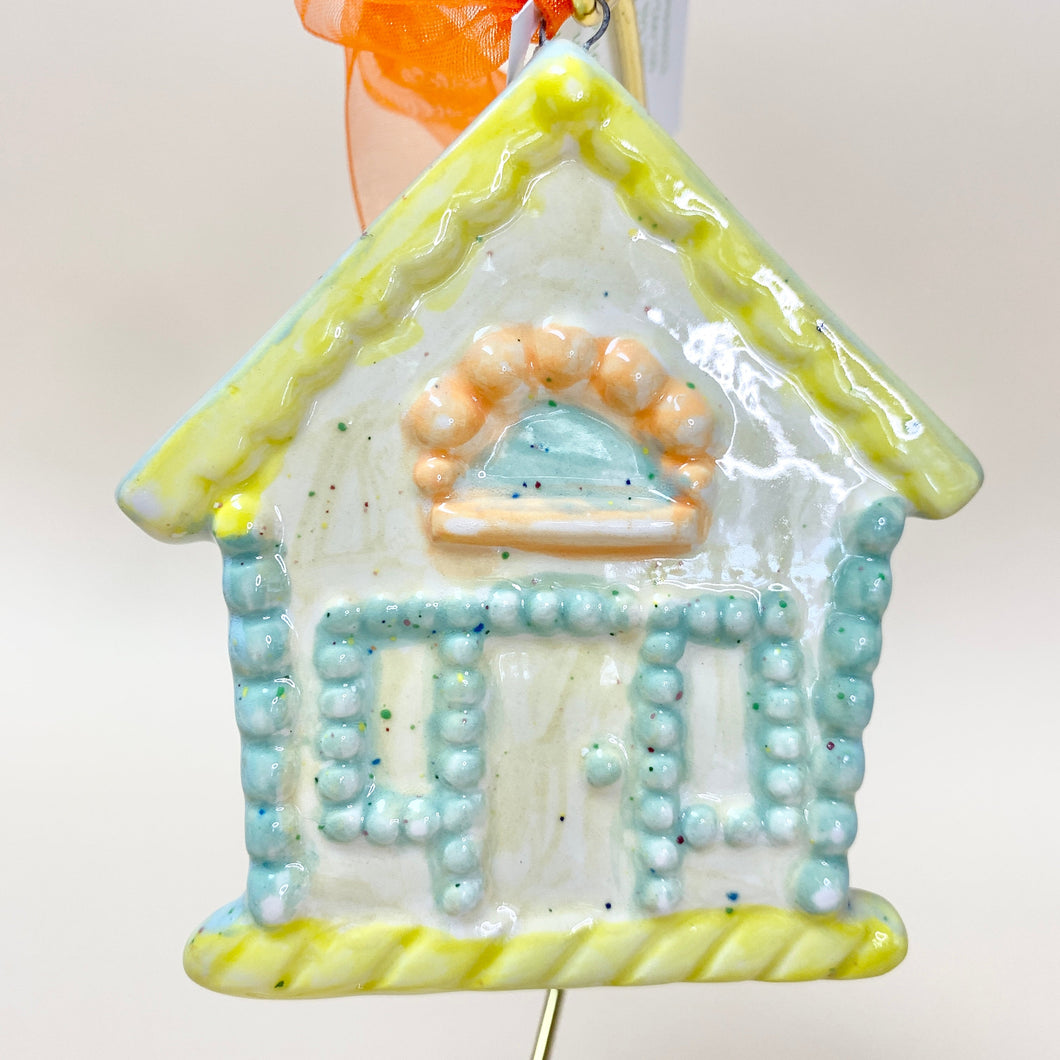 Flat Gingerbread House Ornament