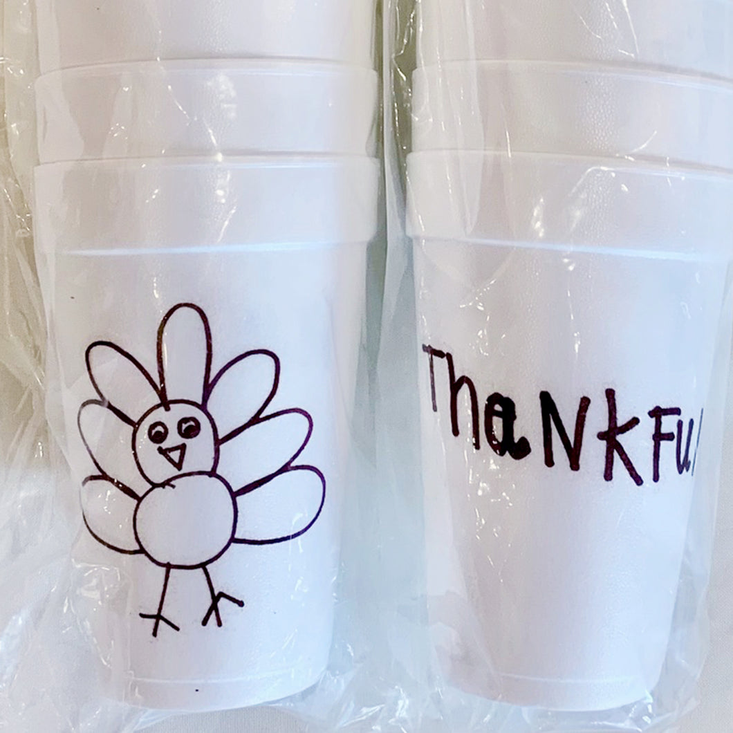 Thanksgiving Styrofoam Cups (Sleeve of 10) by Russell Cobb & Rebecca Bratley