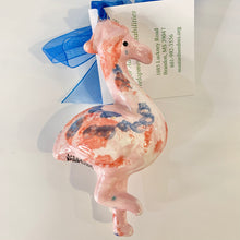 Load image into Gallery viewer, Flamingo in Santa Hat Ornament

