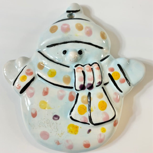 Flat Snowman with Detail Ornament