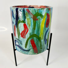 Load image into Gallery viewer, Large Cylinder Planter With Stand
