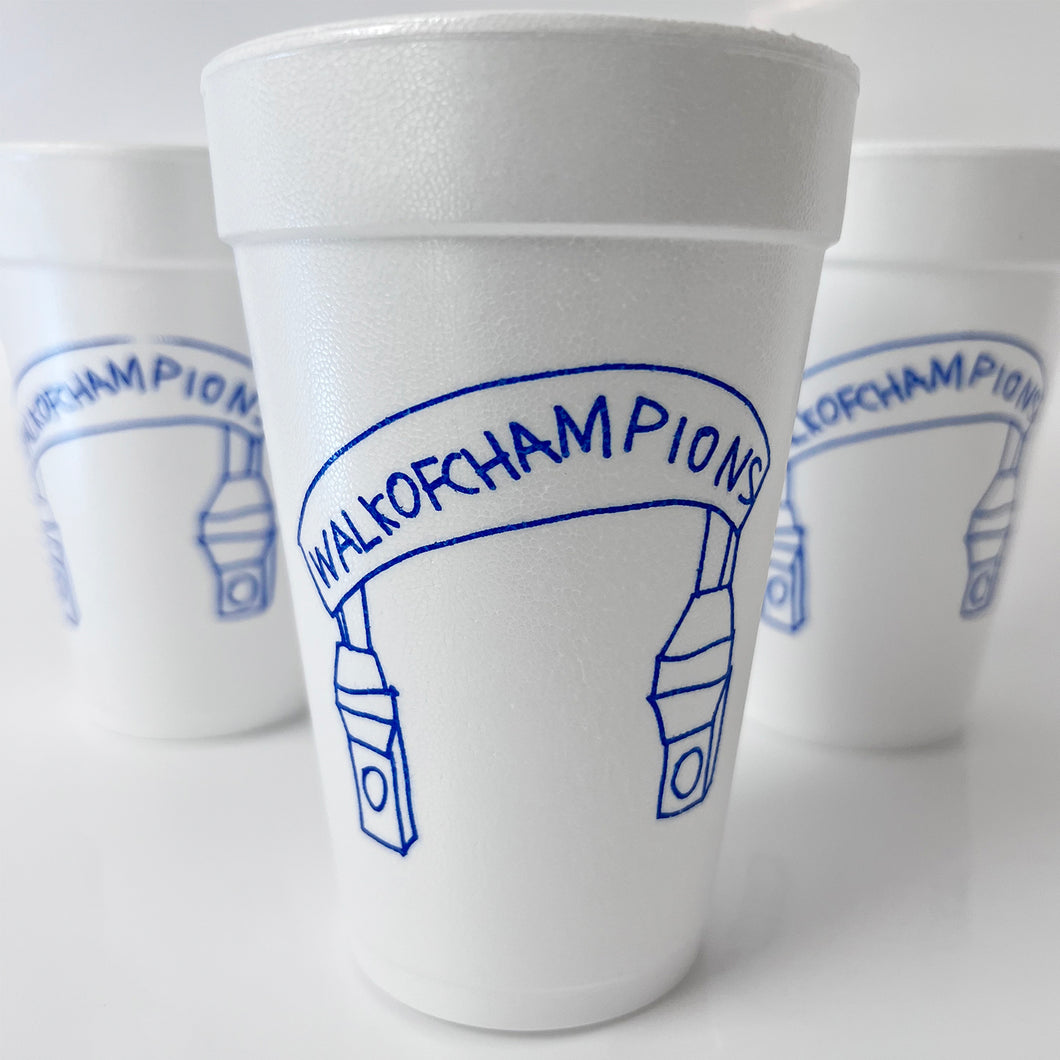 Walk of Champions Styrofoam Cups (Sleeve of 10) by Russell Cobb