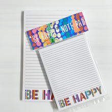 Load image into Gallery viewer, Be Happy Large Notepad | Lined | Emily Olander
