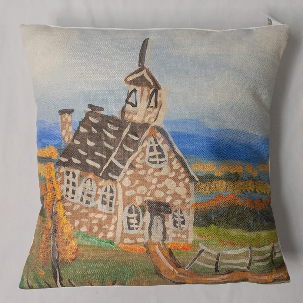 Country Church Throw Pillow by Logan Chew